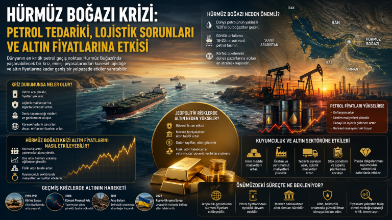 Hürmüz Boğazı Krizi: Petrol Tedariki, Lojistik Sorunları ve Altın Fiyatlarına Etkisi